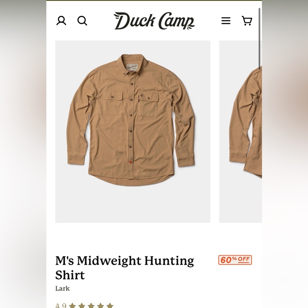 NWT 2xl duck camp hunting shirt